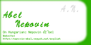 abel nepovin business card